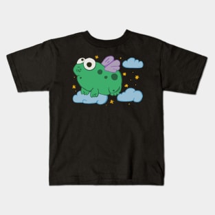 Frog with Wings Flies Kids T-Shirt